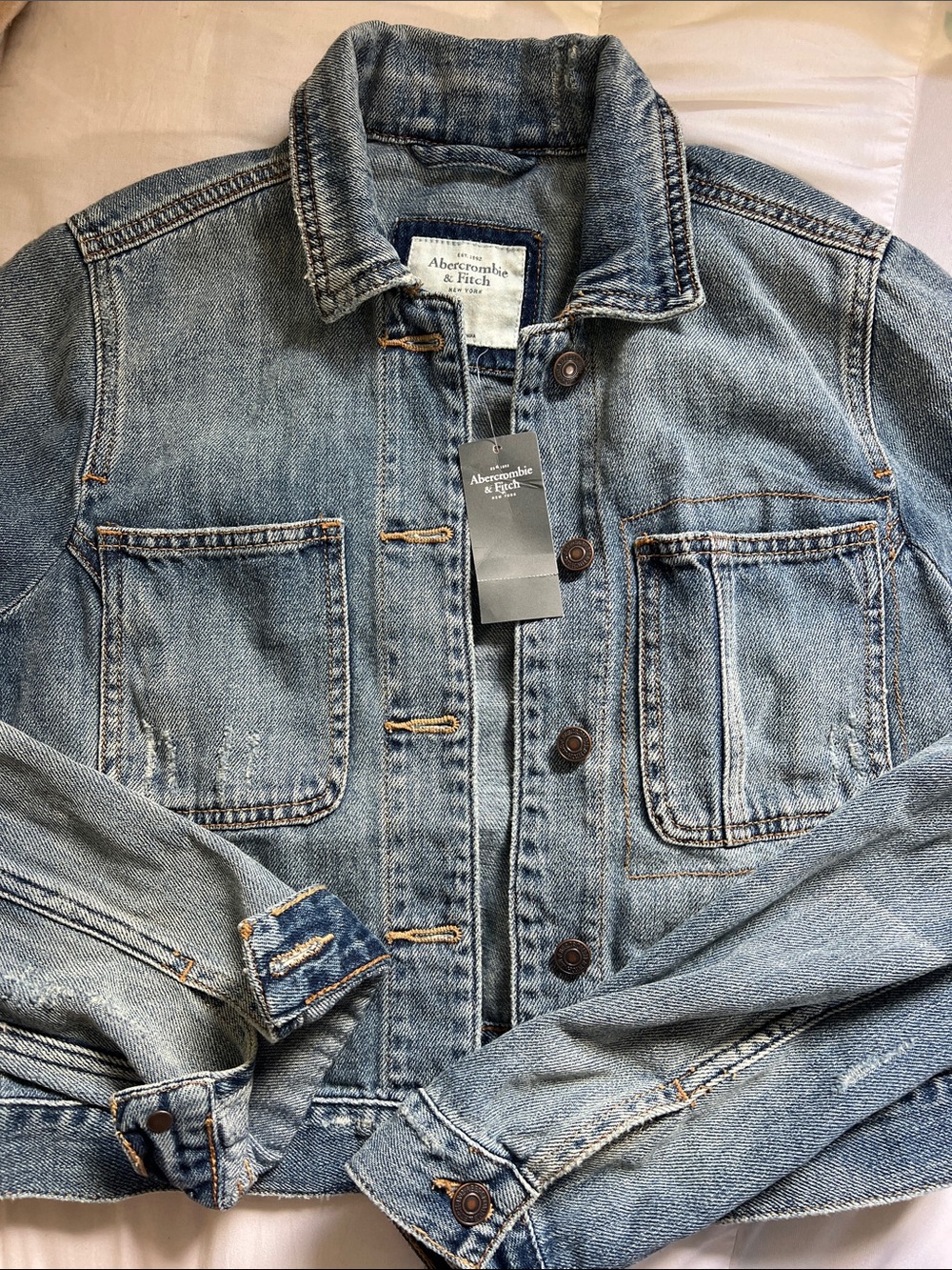 Abercrombie & Fitch Light Blue Denim Shirt Jacket